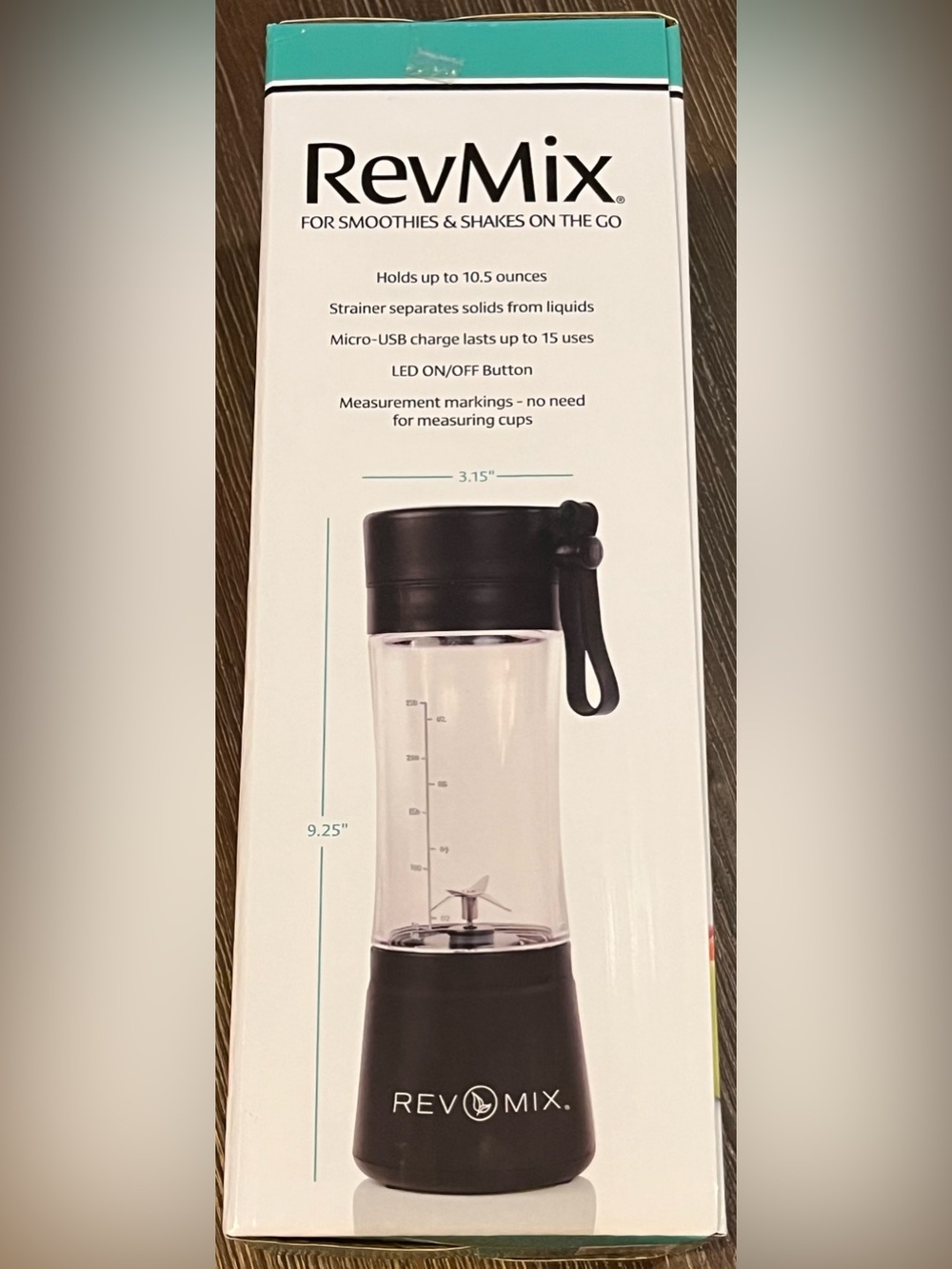 Revo Black Personal Blender Bottle with Carry Loop - Picture 2 of 4